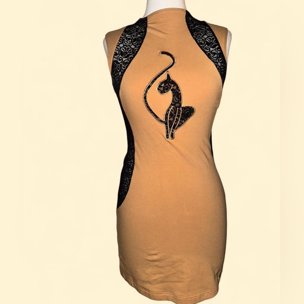 y2k bodycon w lace panels baby phat dress